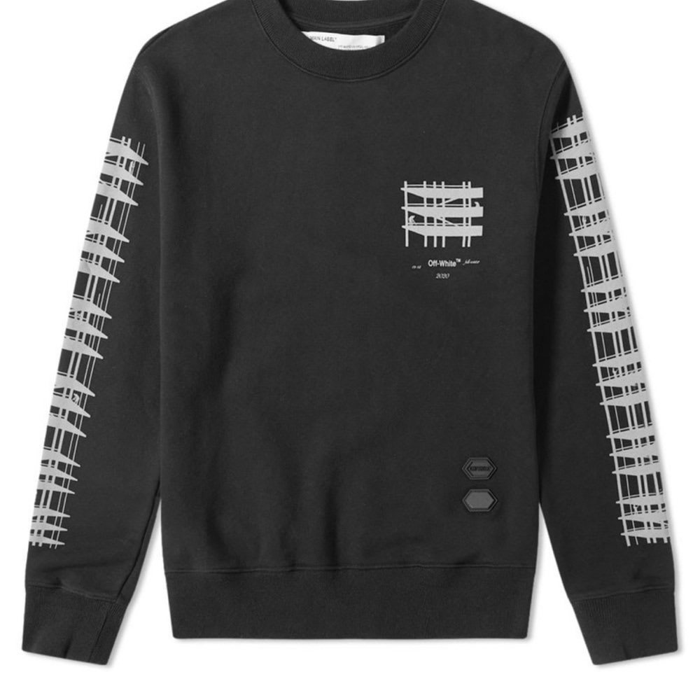OFF WHITE diagonal industrial crewneck sweater brand new w/tags size XS